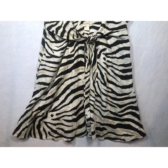 Lauren Ralph Lauren Animal Print Dress Fit & Flare Linen Shirtdress Women's 18W - Picture 6 of 11